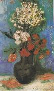 Vincent Van Gogh Vase of carnations and other flowers oil